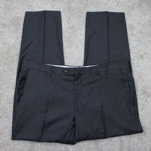 Guabello Pants Men 42 Gray Flat Front Super 150s Onefifty EVO Wool w/ 30" inseam